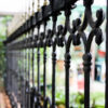 Ornamental iron railings