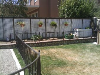 iron fence for flower bed